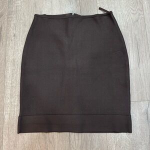 Herve Leger Bandage Mini Skirt Dark Brown Size XS